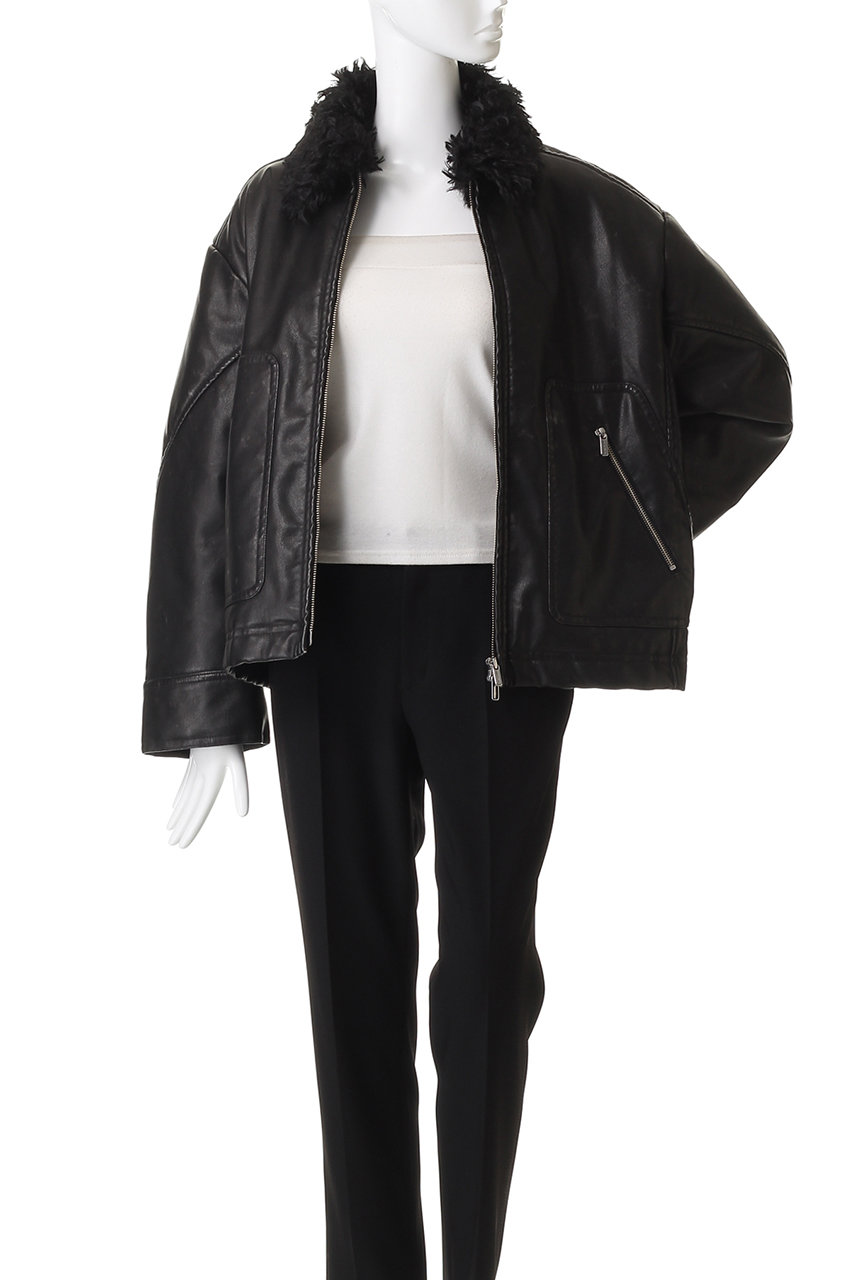 MAISON SPECIAL(メゾンスペシャル)｜2way Collar faux Leather Blouson
