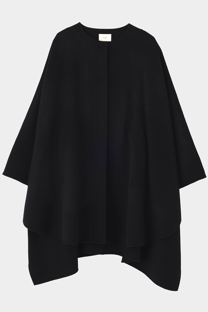 LE PHIL(ル フィル)｜ピュアカシミアケープ/ブラック の通販｜ELLESHOP