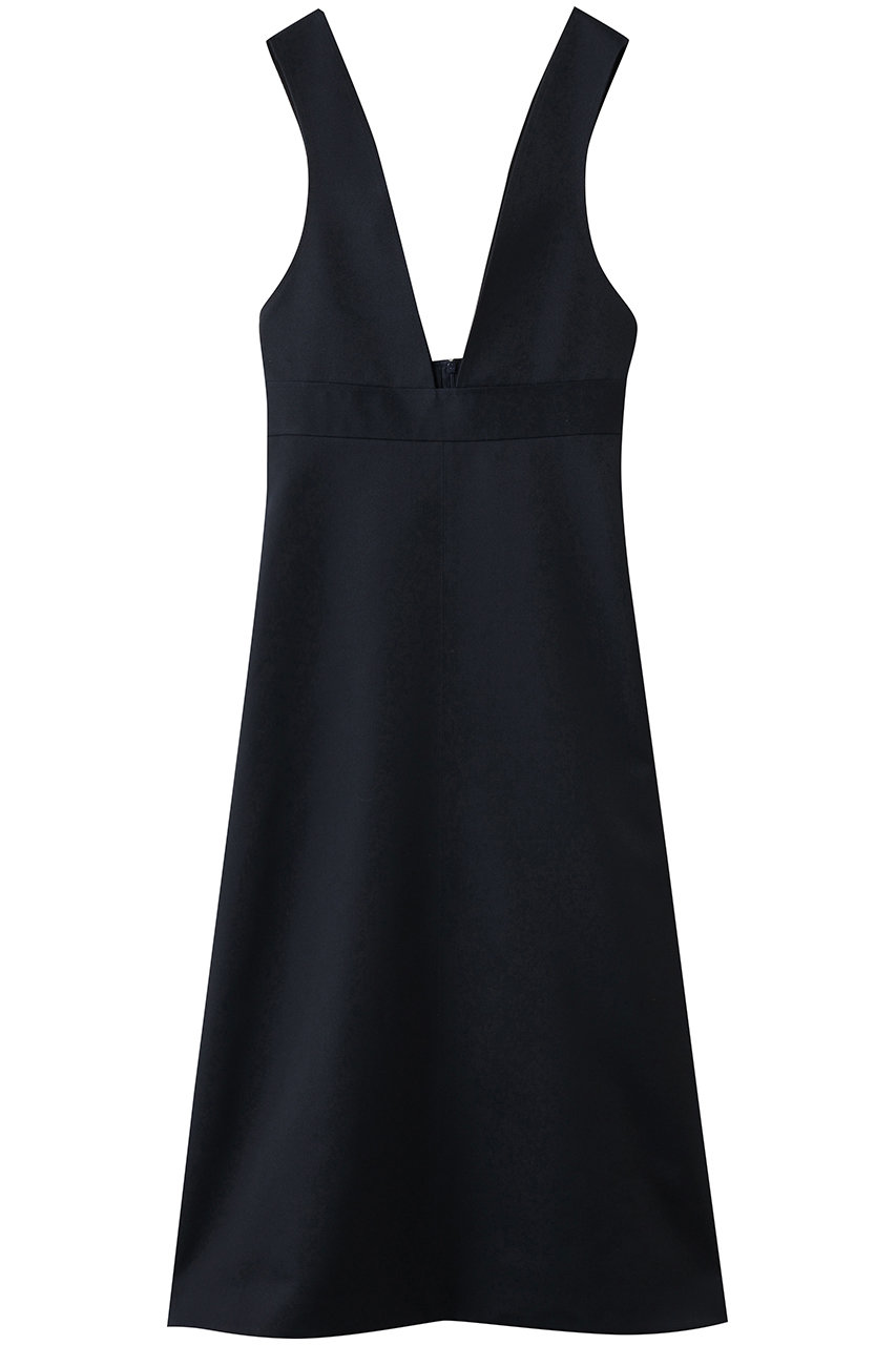 BLAMINK(ブラミンク)｜Vネックノースリーブワンピース/ネイビー の通販