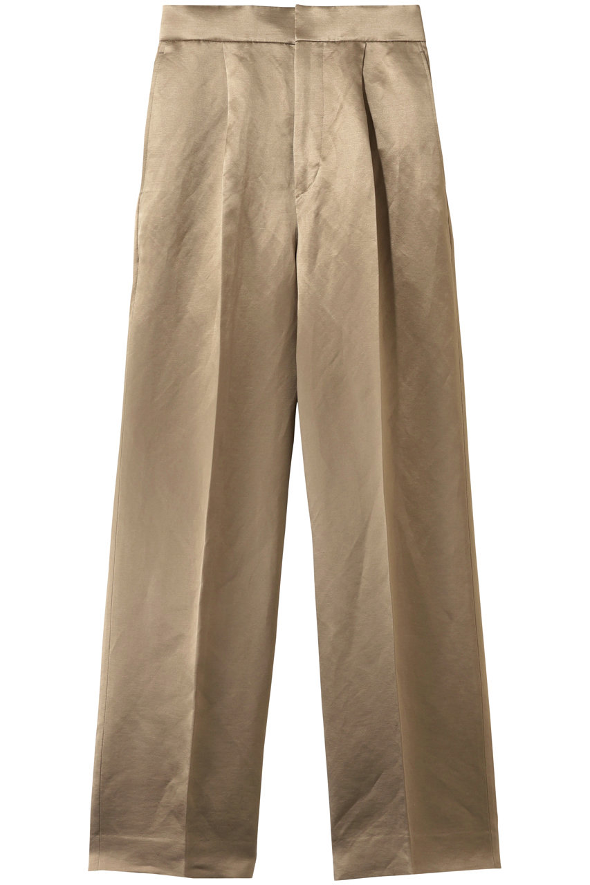 BLAMINK(ブラミンク)｜バックギャザーストレートパンツ/ベージュ の