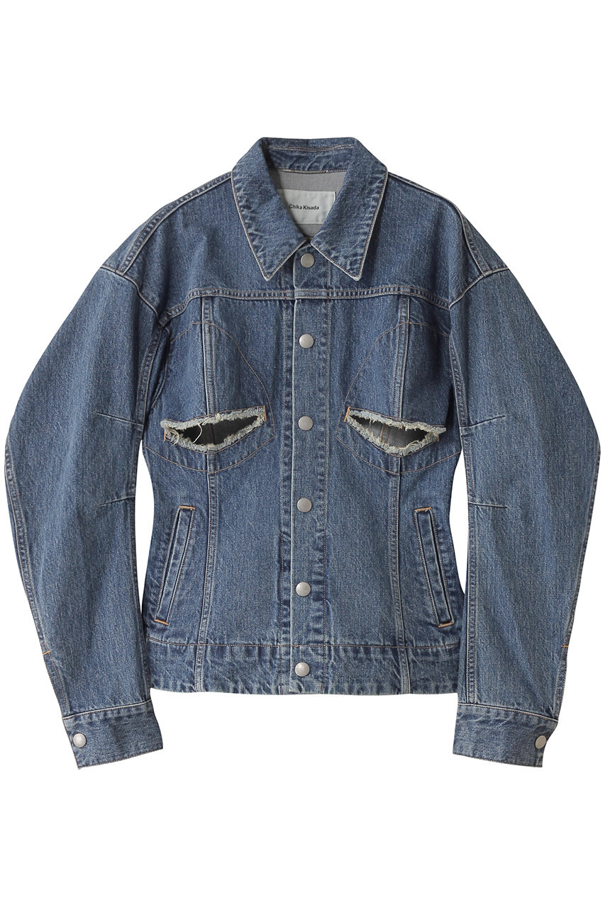 Chika Kisada(チカ キサダ)｜コットン デニムジャケット/ブルー の通販