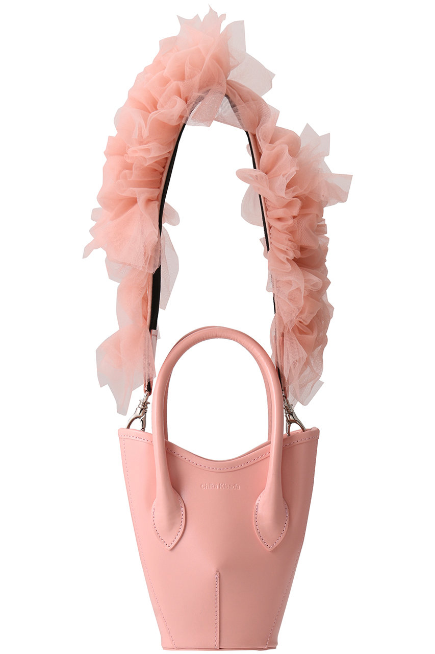 Chika Kisada(チカ キサダ)｜チュール ストラップ レザー ミニバッグ