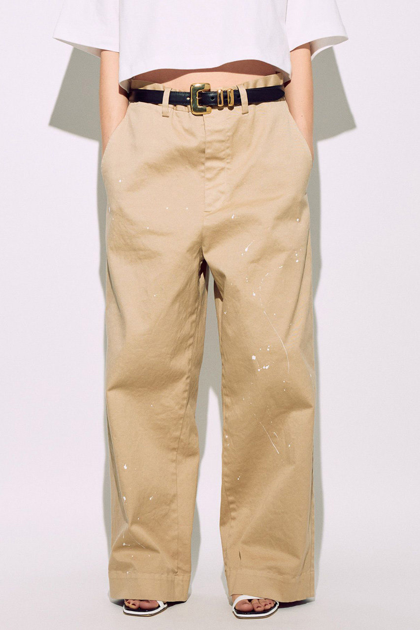 BRILL(ブリル)｜ペイントチノパンツ/ベージュ の通販｜ELLESHOP・(エル