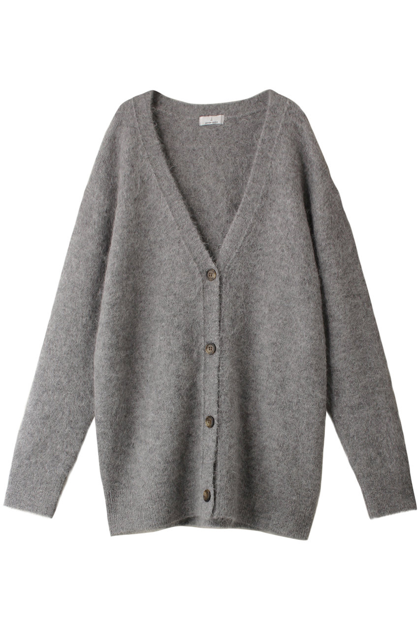 j.(ジェイドット)｜アルパカミックスカーディガン/グレー の通販