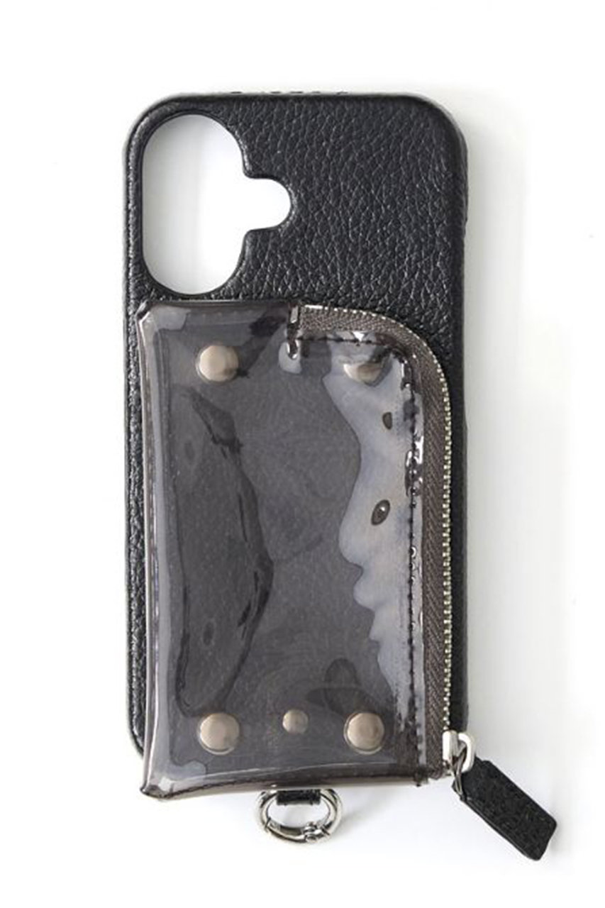 A SCENE(エーシーン)｜iPhone16/16Pro PVC leather case/ブラック の