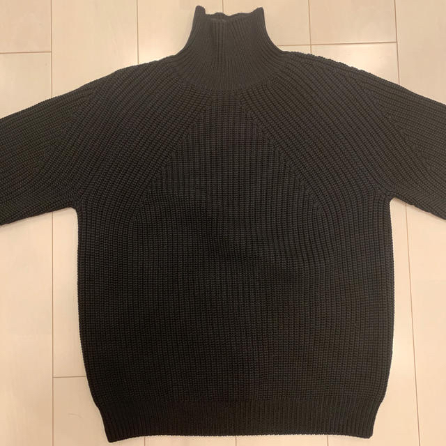 batoner タートルネックニット M BATONER ブルーグレー タートルネック