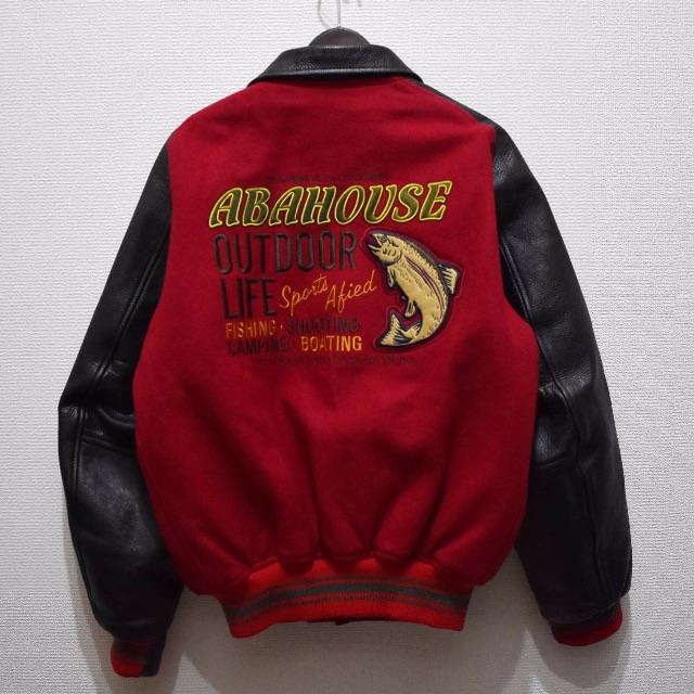ABAHOUSE - アバハウスABA HOUSE袖革スタジャン 80s 90s ビンテージの