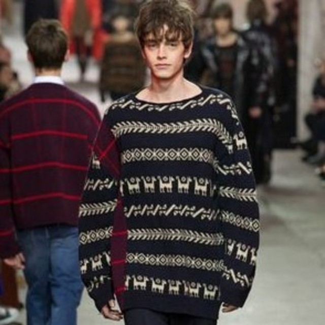 DRIES VAN NOTEN - dries van noten 17aw ニット セーター 切り替え