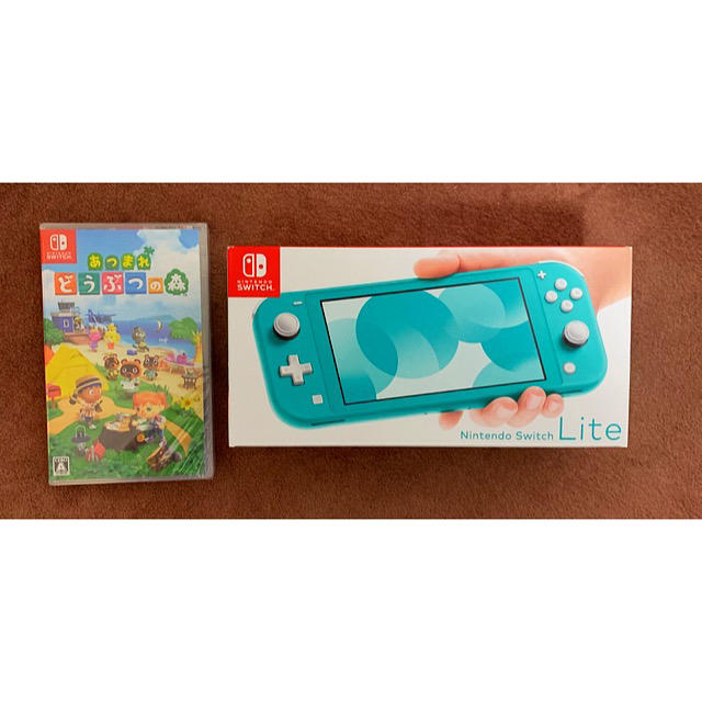 NintendoSwitchLite どうぶつの森デザイン+32GmicroSD あつまれ