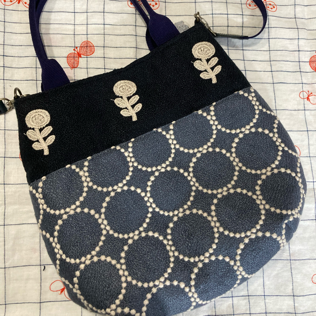 ミナペルホネン ハンドメイド まーるい2way バッグ（M）