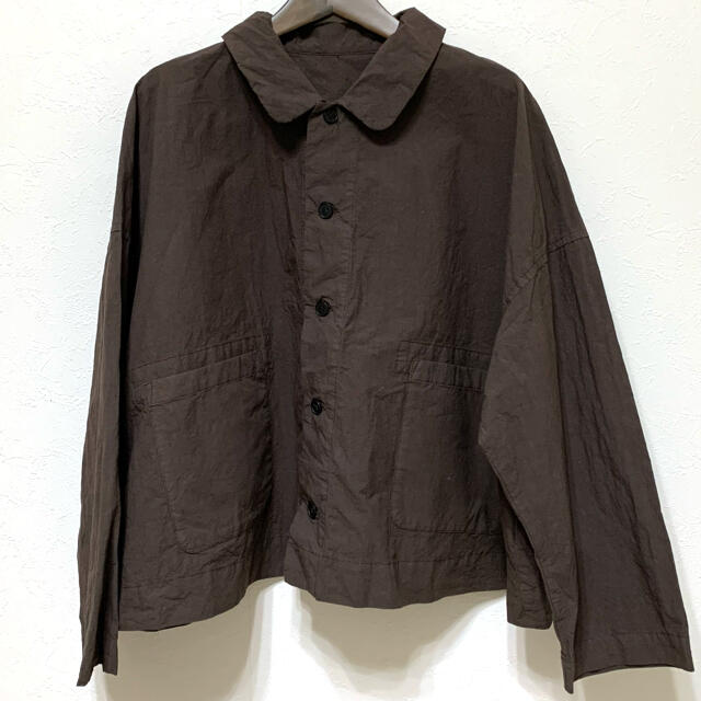 nest Robe - コットンラミー襟付きショートブルゾンの通販 by いぬいぬ