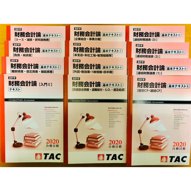 TAC 2025年目標 公認会計士テキスト 財務、管理、監査、企業、租税