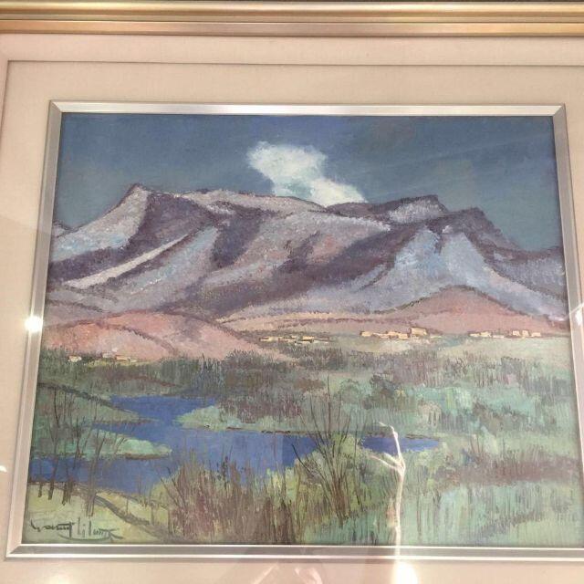 高原にて 阿蘇油絵F8(455×380mm)