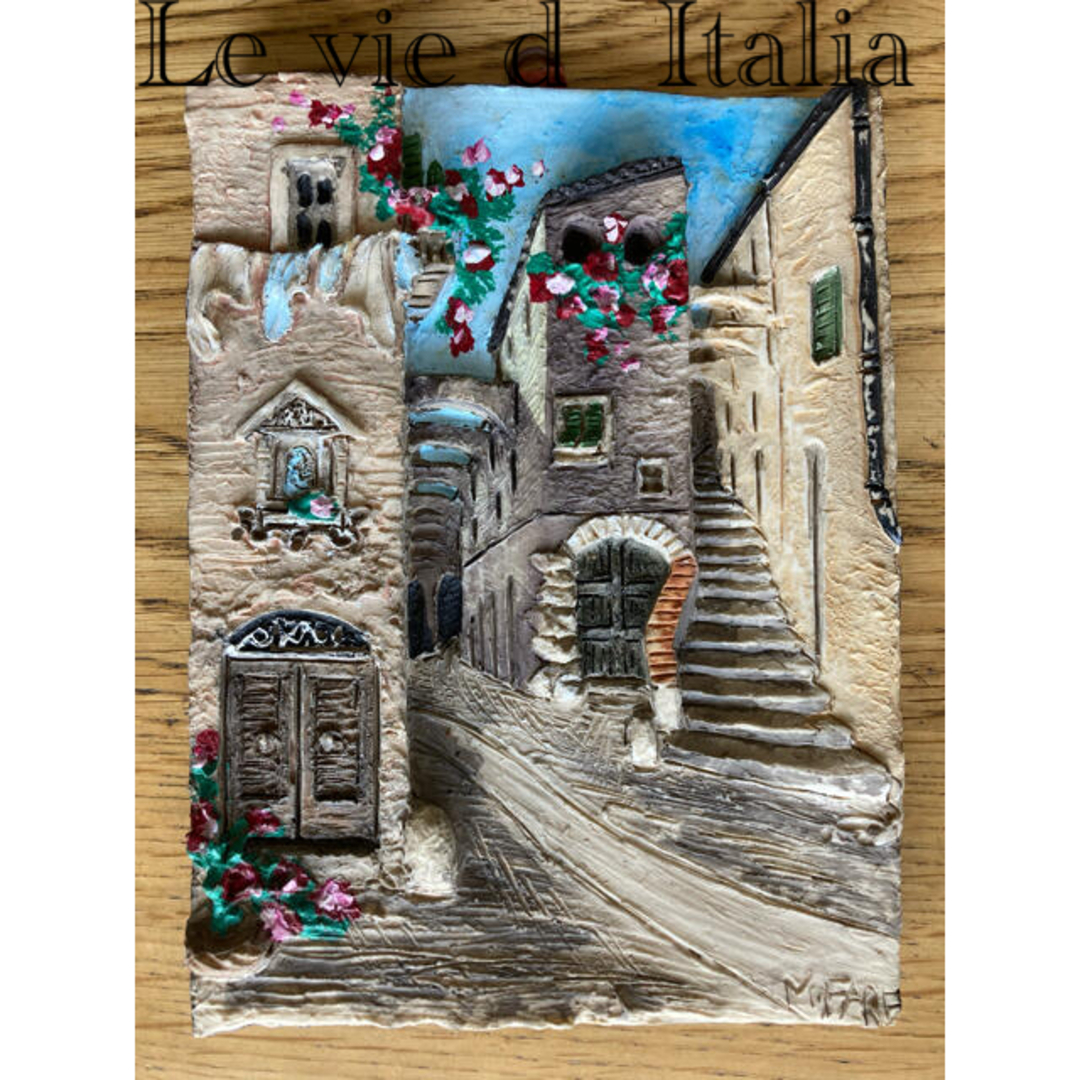 立体絵画・Le vie d Italia】木彫り・彫刻（イタリア製）の通販 by