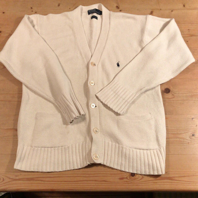 POLO RALPH LAUREN - POLO ラルフローレン 白 カーディガン Sサイズ