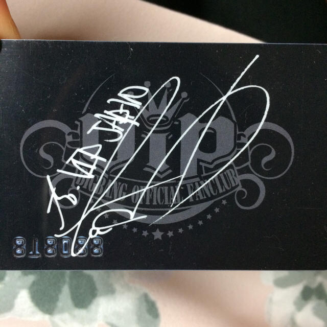 BIGBANG - G-DRAGON ONE OF A KIND サイン入りカードの通販 by 73's