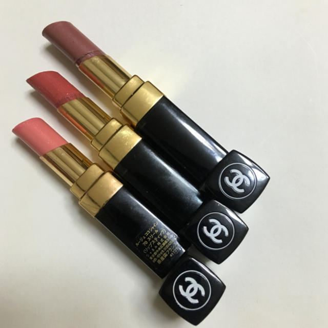 CHANEL 口紅3本セット CHANEL ROUGE COCO SHINE 口紅 人気色3本セット 新古