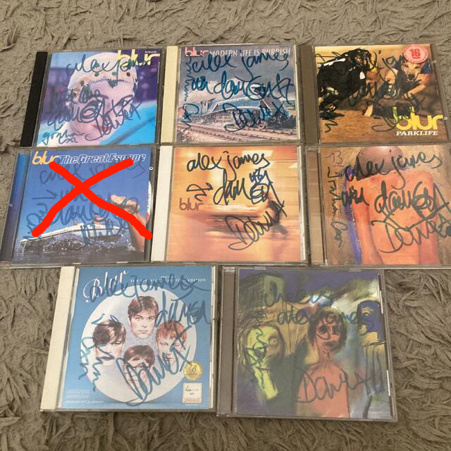 オンライン ブラー blur メンバー直筆サイン入りアルバム