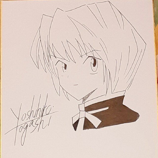 美品】冨樫 義博 先生 直筆 サイン色紙 ハンターハンター HUNTERの通販