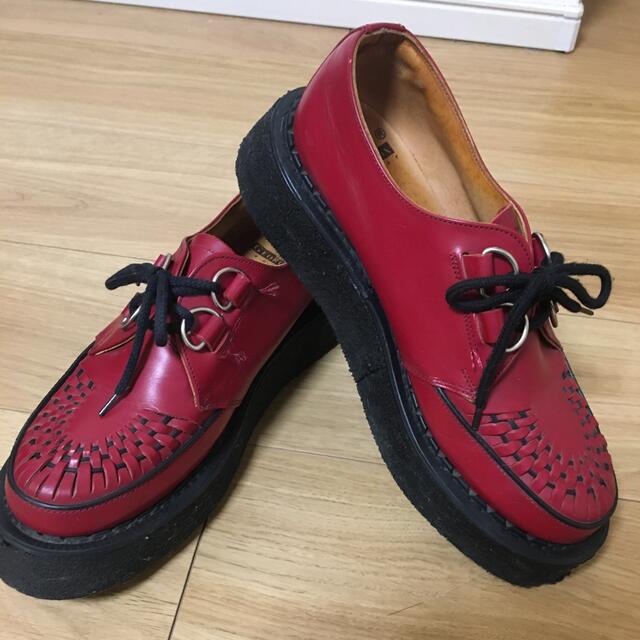 E COX ラバーソール ジョージコックス UK8 赤 レッド GEORGE COX