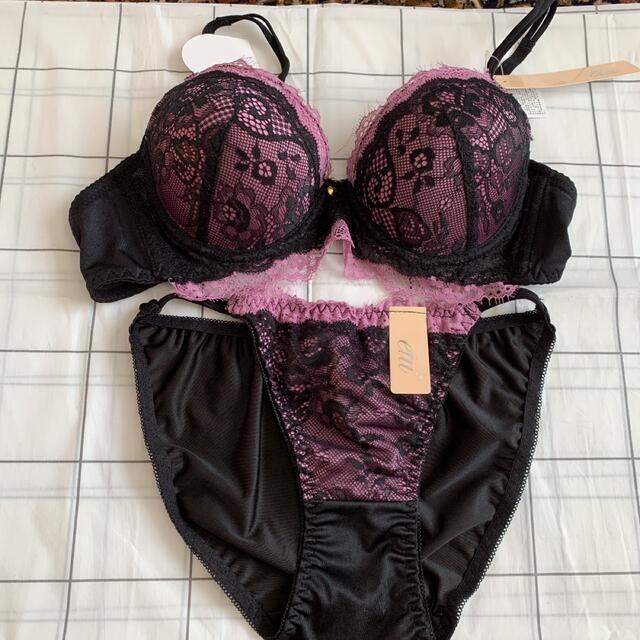 ブラショーツセットB80L黒ピンク①の通販 by アイアイ's shop｜ラクマ