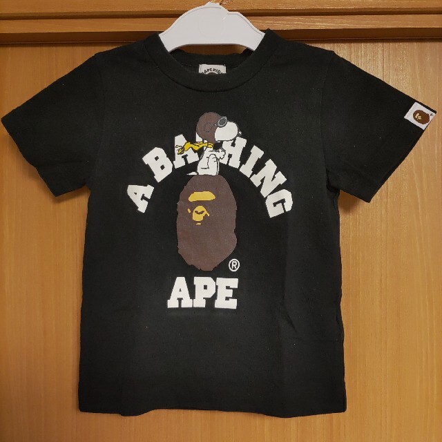 A BATHING APE - スヌーピーTシャツ100cmBAPE大猿キッズA BATHING APE