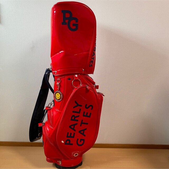PEARLY GATES - PEARLY GATES エナメルキャディバッグ レッド 現行
