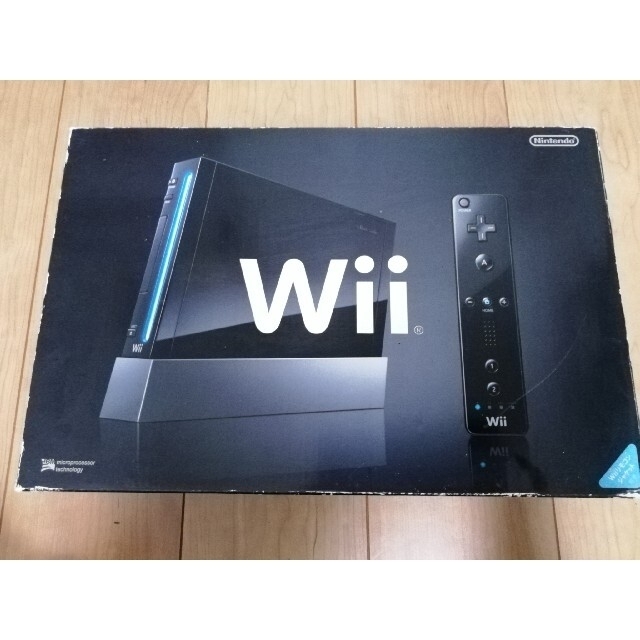 Wii - 箱付き Wii 本体 黒 フルセット 動作確認済みの通販 by katto's