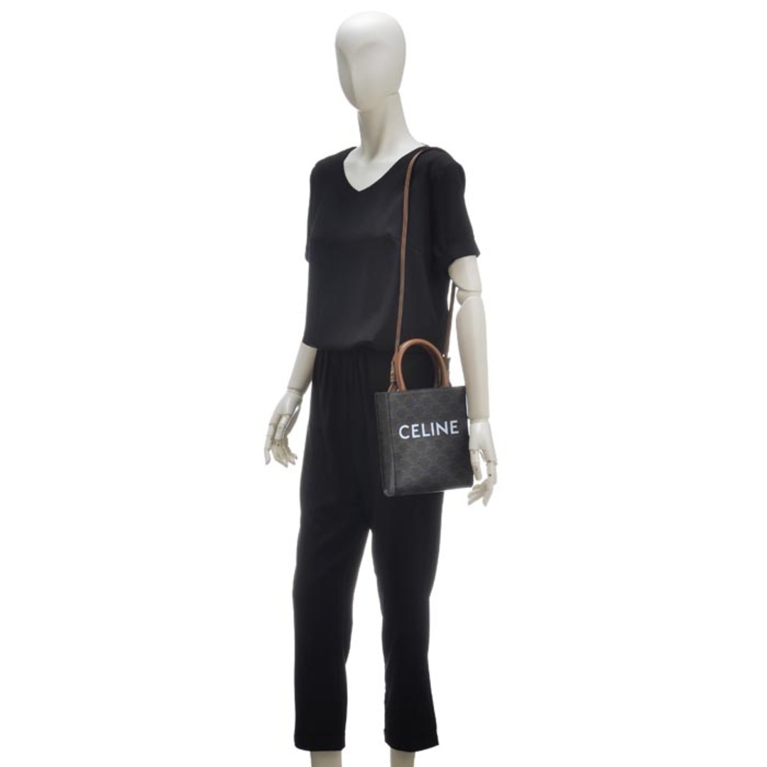CELINE - CELINE ショルダーバッグ ミニ バーティカル カバ トリオンフ