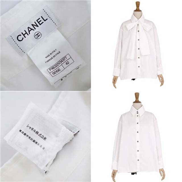 CHANEL - シャネル シャツ P46322 ブラウス ストール付き ライオン