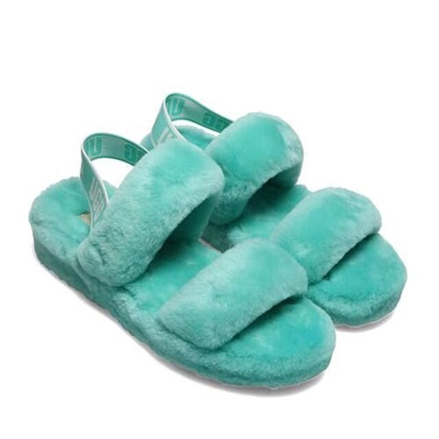 UGG - 完売。。。。。✨25✨可愛ターコイズ✨UGG✨OH YEAH✨厚底ファー