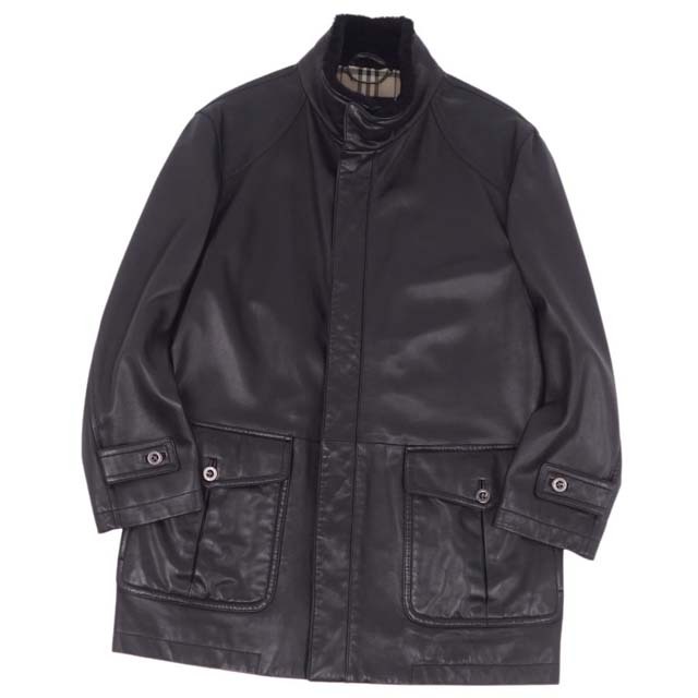 BURBERRY - バーバリー ロンドン レザージャケット 襟ファー ブルゾン