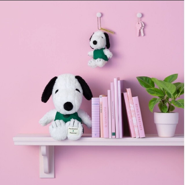 スタバ スヌーピー キーホルダー グリーンエプロンSNOOPY miniの通販