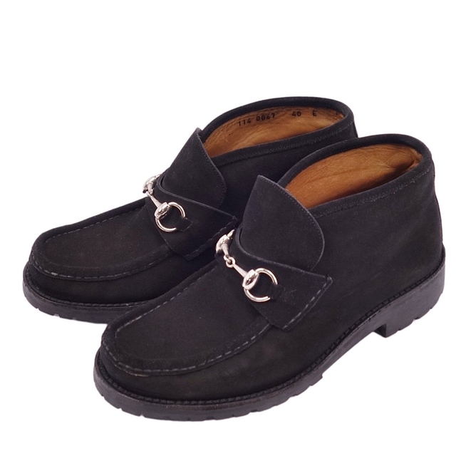 GUCCI - グッチ GUCCI ブーツ ホースビット スウェード レザー