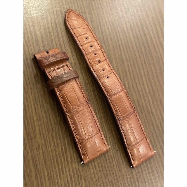 カミーユフォルネ 時計ベルト レッドブラウン アリゲーター 19 - 16 美