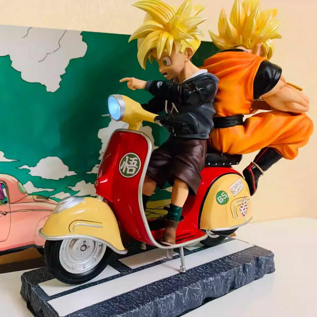 ドラゴンボール 孫悟空 悟飯 バイク フィギュア ガレージキット 1/6