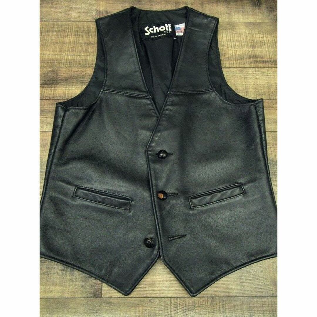 schott - USA製 ショット 424V コンチョ クルミ ボタン 牛革 レザー