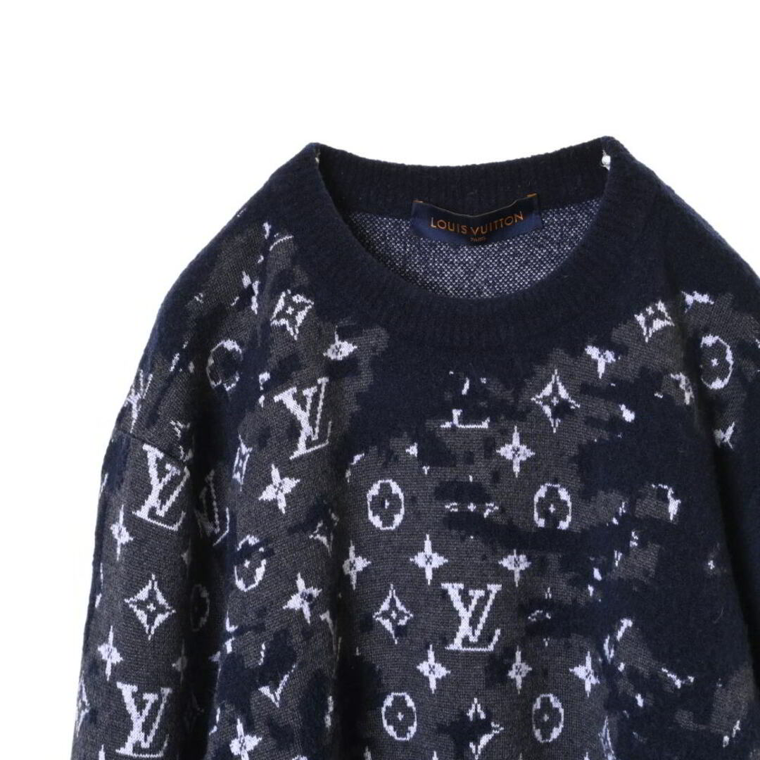 LOUIS VUITTON - LOUIS VUITTON ディストレスト モノグラムロゴ クルー