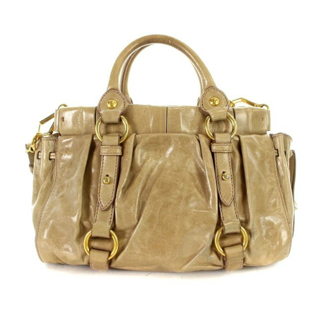 MIU MIU - ミュウミュウ ハンドバッグ ショルダーバッグ ベージュの