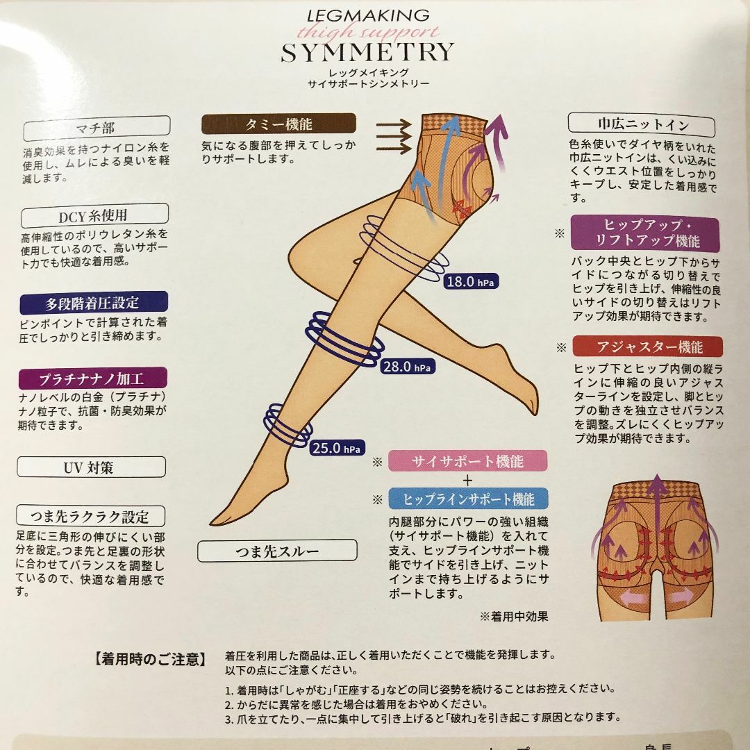 マルコSYMMETRYレッグメイキングサイサポートシンメトリー L-Lサイズ2