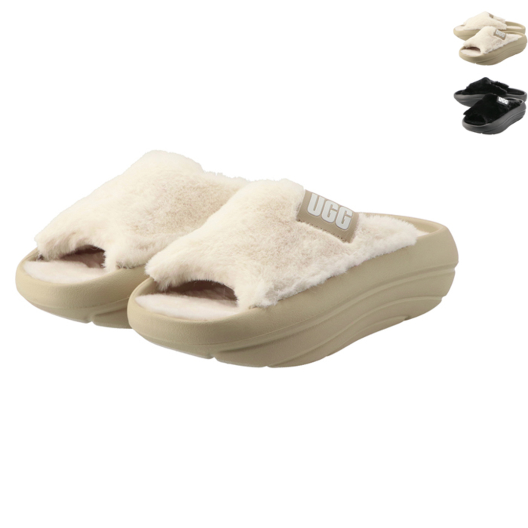 UGG - アグ UGG サンダル ファー 厚底 FoamO UGGPLUSH SLIDE モールド