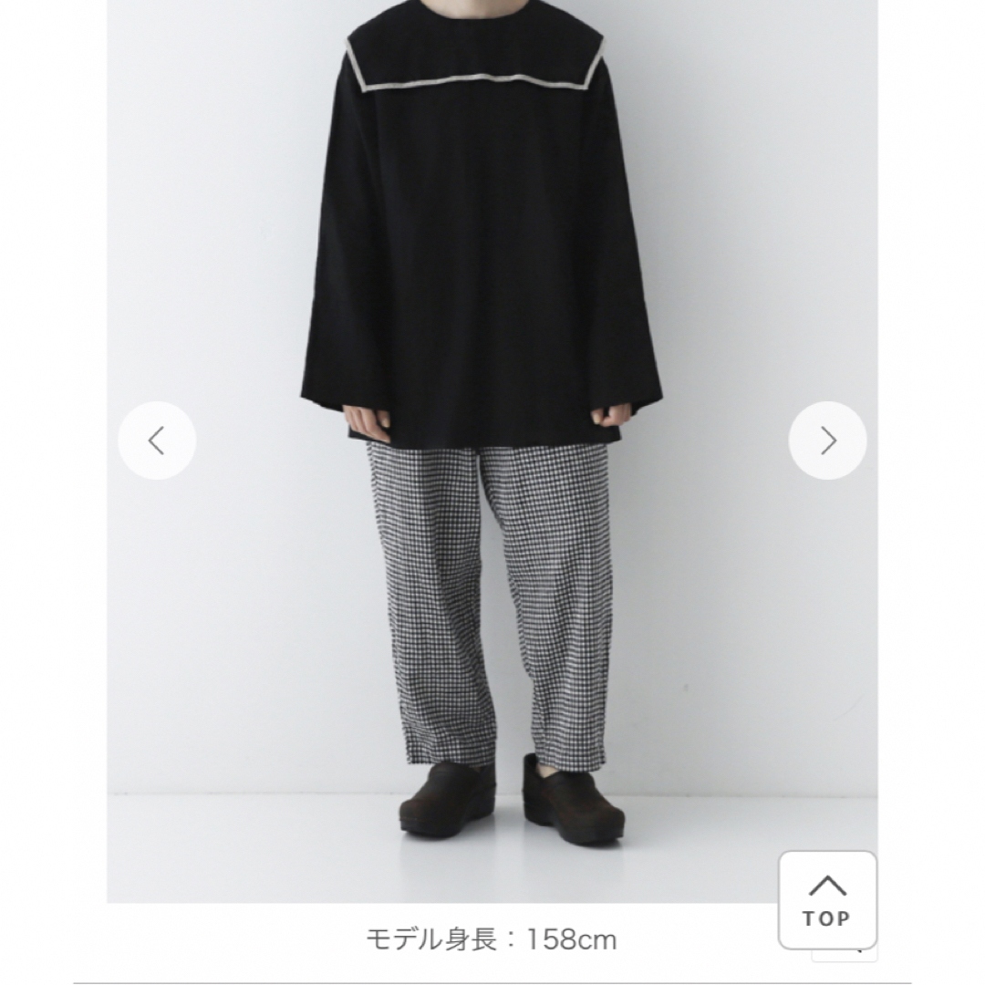 nest Robe - nestrobe リネンバイカラーセーラーカラーブラウスの通販