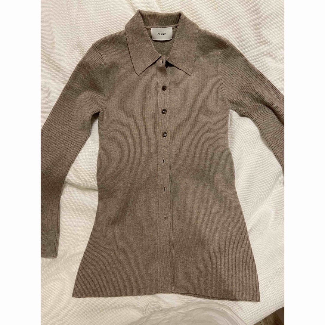 CLANE - 専用 CLANE COLLAR RIB CARDIGAN BEIGEの通販 by ayapowa's