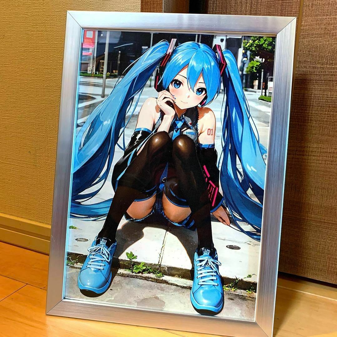 初音ミク A4 フレーム入り イラストポスター ボード hm41の通販 by 華