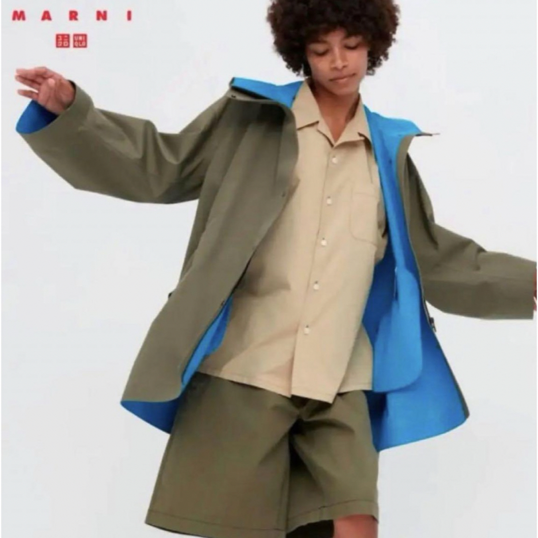 UNIQLO - UNIQLO マルニ ブロックテックハーフコート カーキ Sの通販