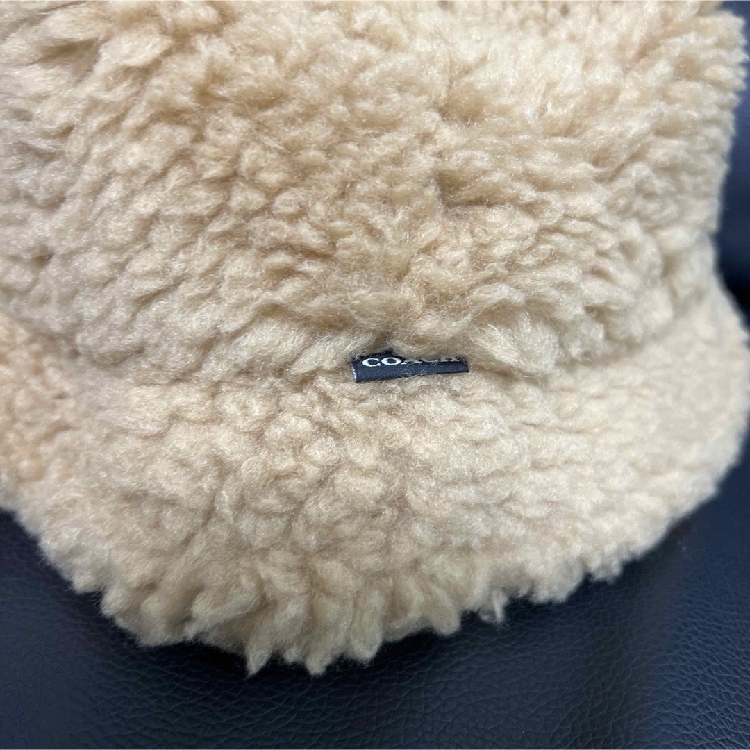 COACH - 新品タグ付 COACH もこもこシェルパ バケット ハット キャメル