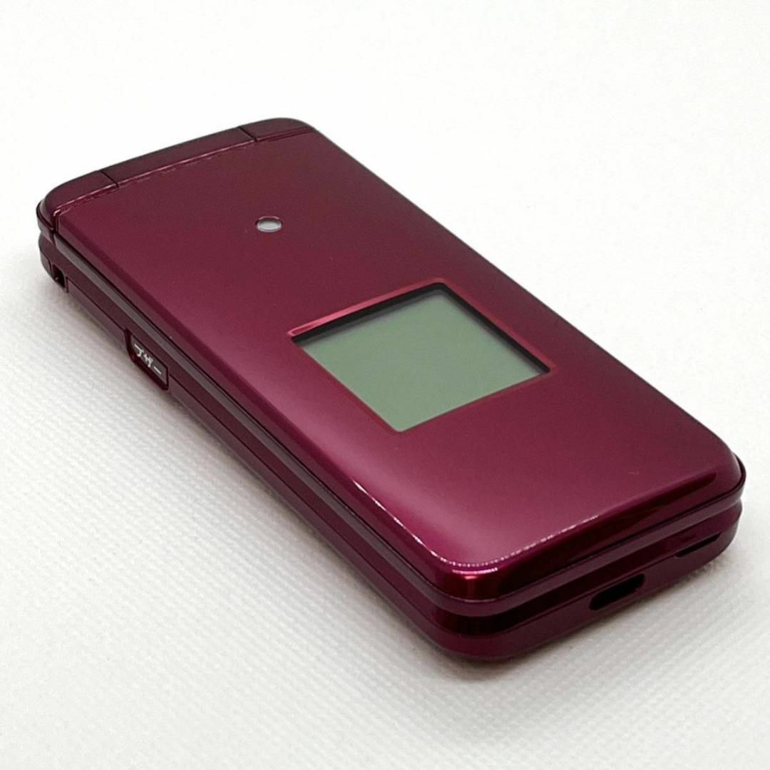 京セラ - 液晶美品 かんたんケータイ ライト KYF43 ワインレッド au 4G