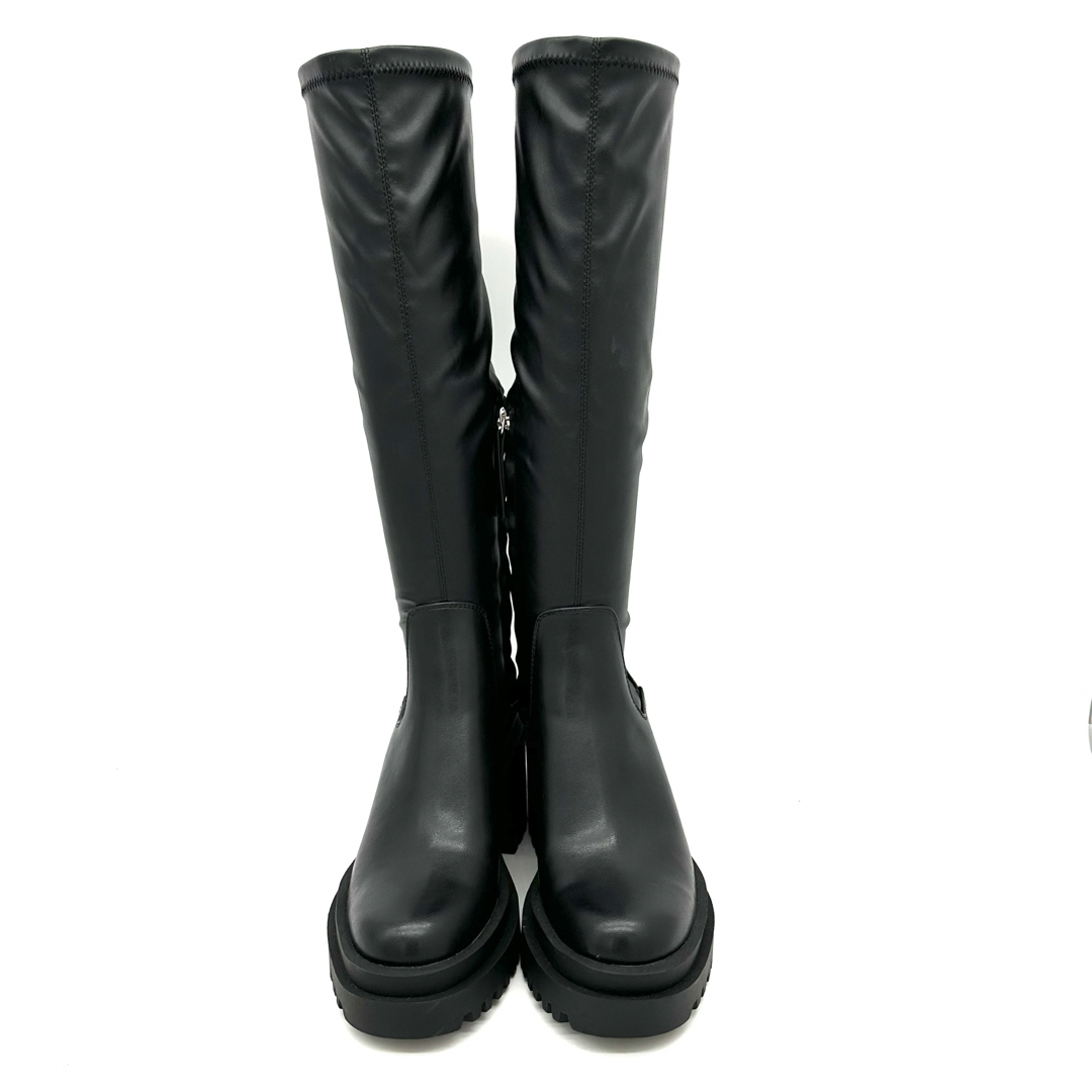 ZARA - 〈美品〉ZARA ザラ【22cm】ストレッチ ニーハイブーツ 黒
