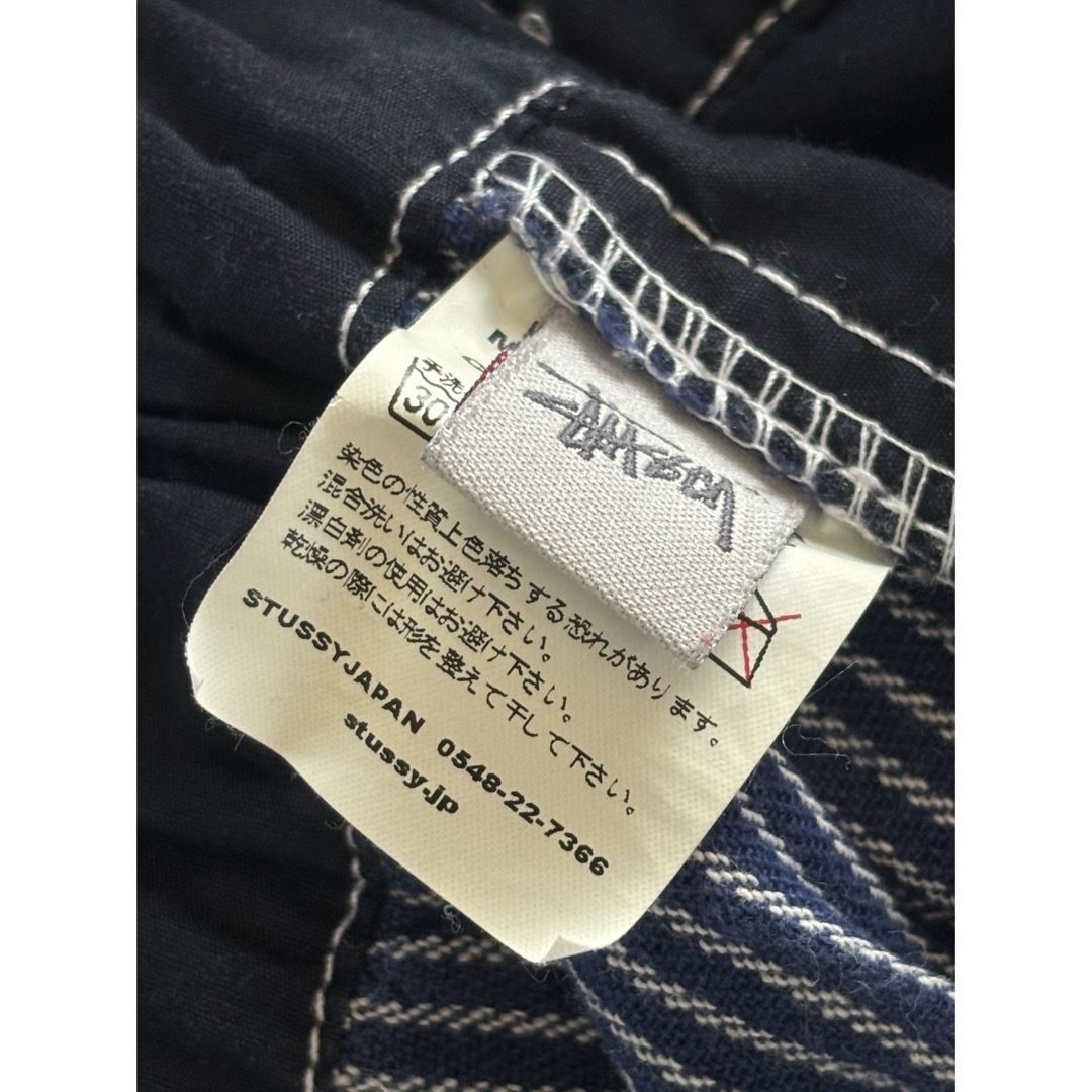 STUSSY - Stussy/オールインワン/ヒッコリー/半袖/ネイビー/つなぎ