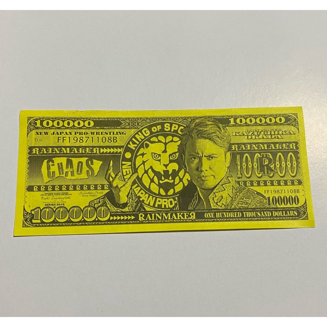 新日本プロレス‪☆オカダ・カズチカ‪☆レインメーカー ドル札 2018‬‬